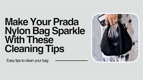 how to clean a nylon prada bag|how to wash nylon bag.